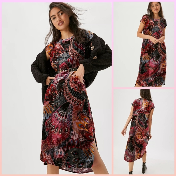 Anthropologie Dresses & Skirts - Anthropologie velvet midi dress size 1X